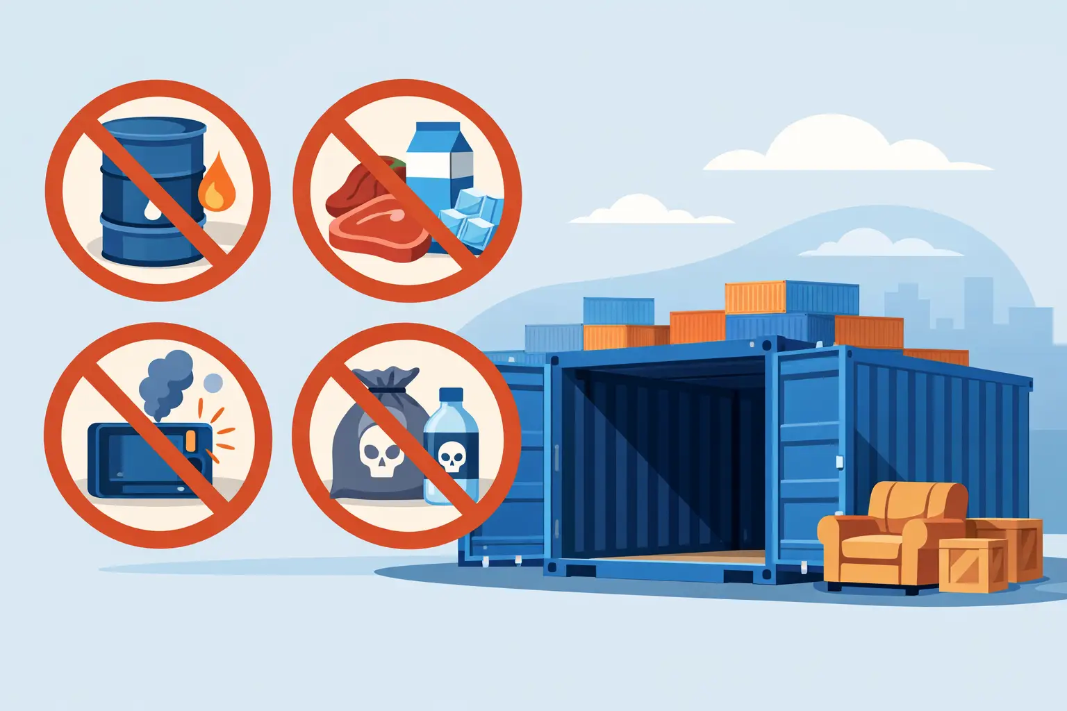 What Not to Store in Shipping Containers