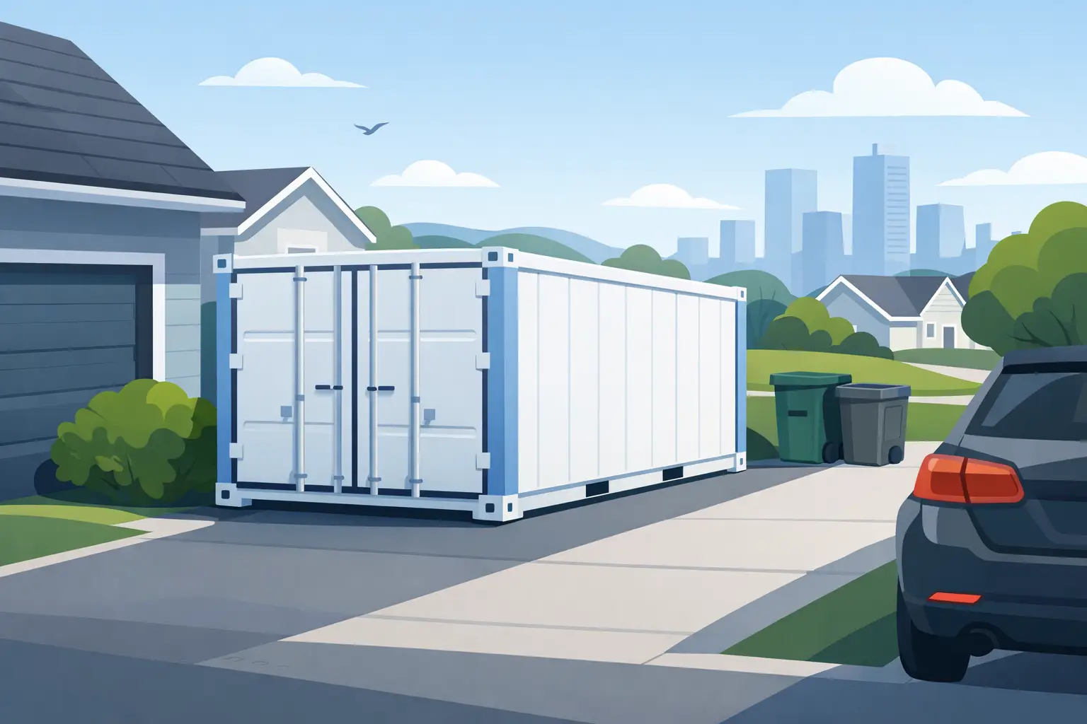 Can Storage Containers Stay in a Driveway?