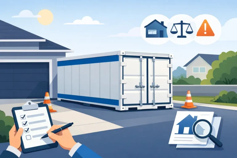 Driveway Storage Container Rules to Check First