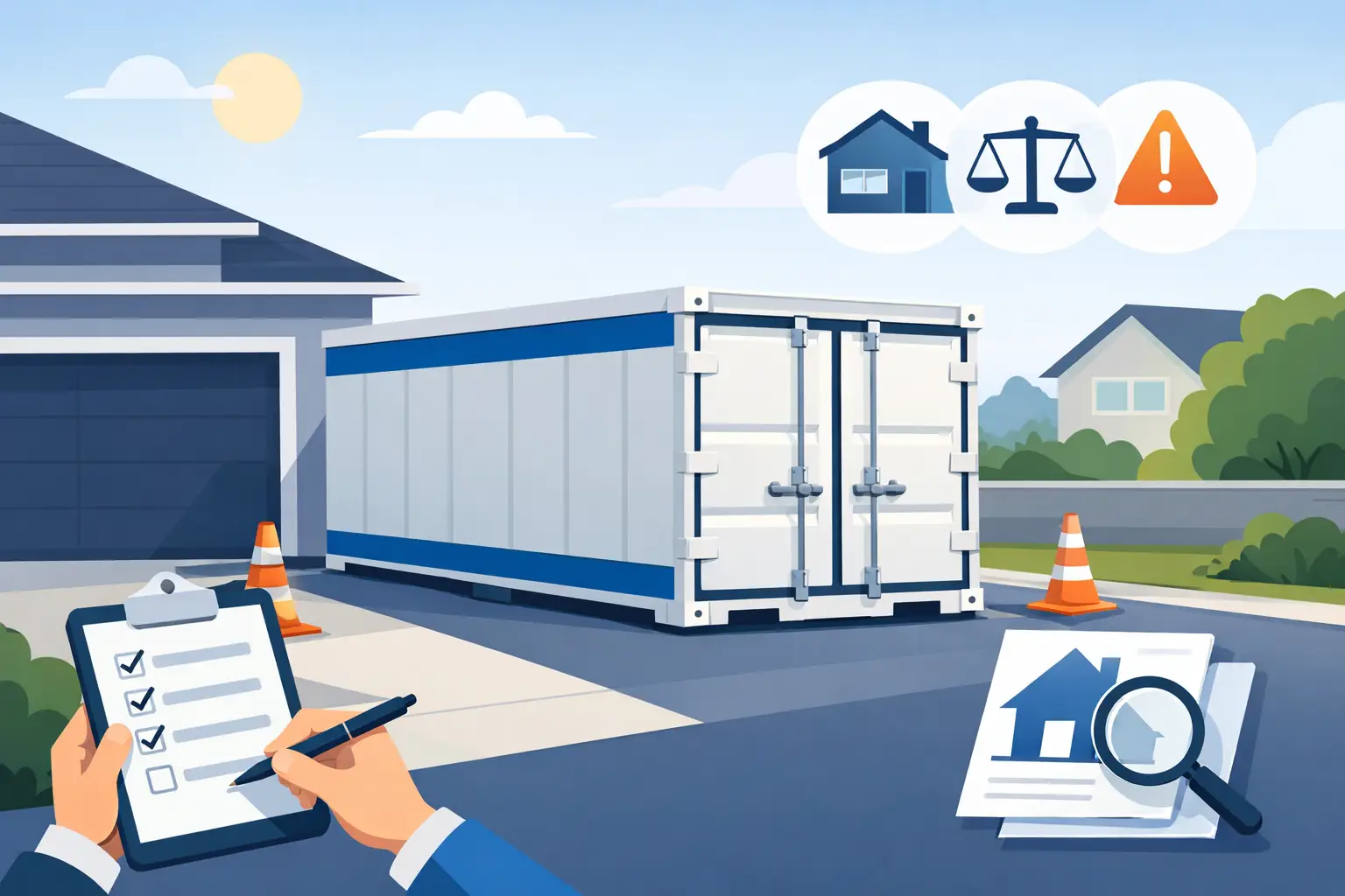 Driveway Storage Container Rules to Check First
